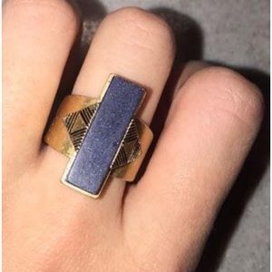 Madewell Blue Stone Statement Ring Sz 5/5.5